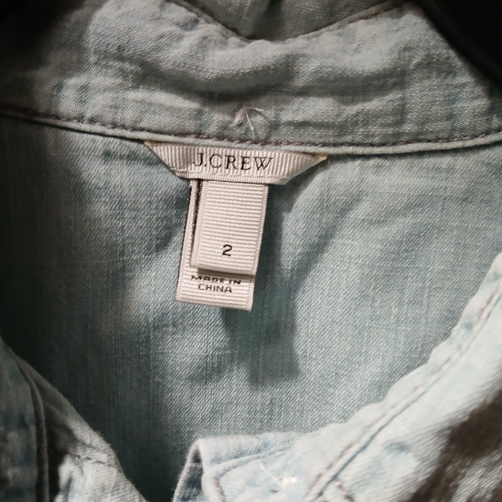 J. Crew Light Blue Denim Shirt - Picture 2 of 6